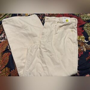 Nwt jcrew 84 low rise wide leg jeans size 28 petite, more ivory than white